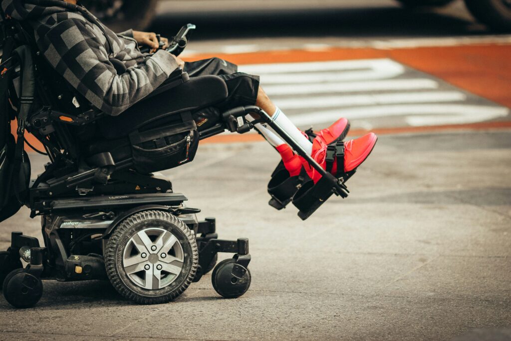 Picture of an automatic wheelchair.