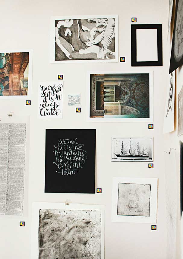 Wall featuring visual arts and accessible tags